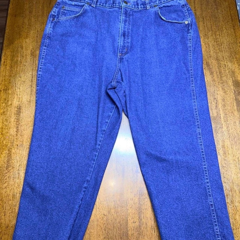 Chic Jeans Women 40 Petite Blue Good Vintage 90s Made in USA Tapered High Rise